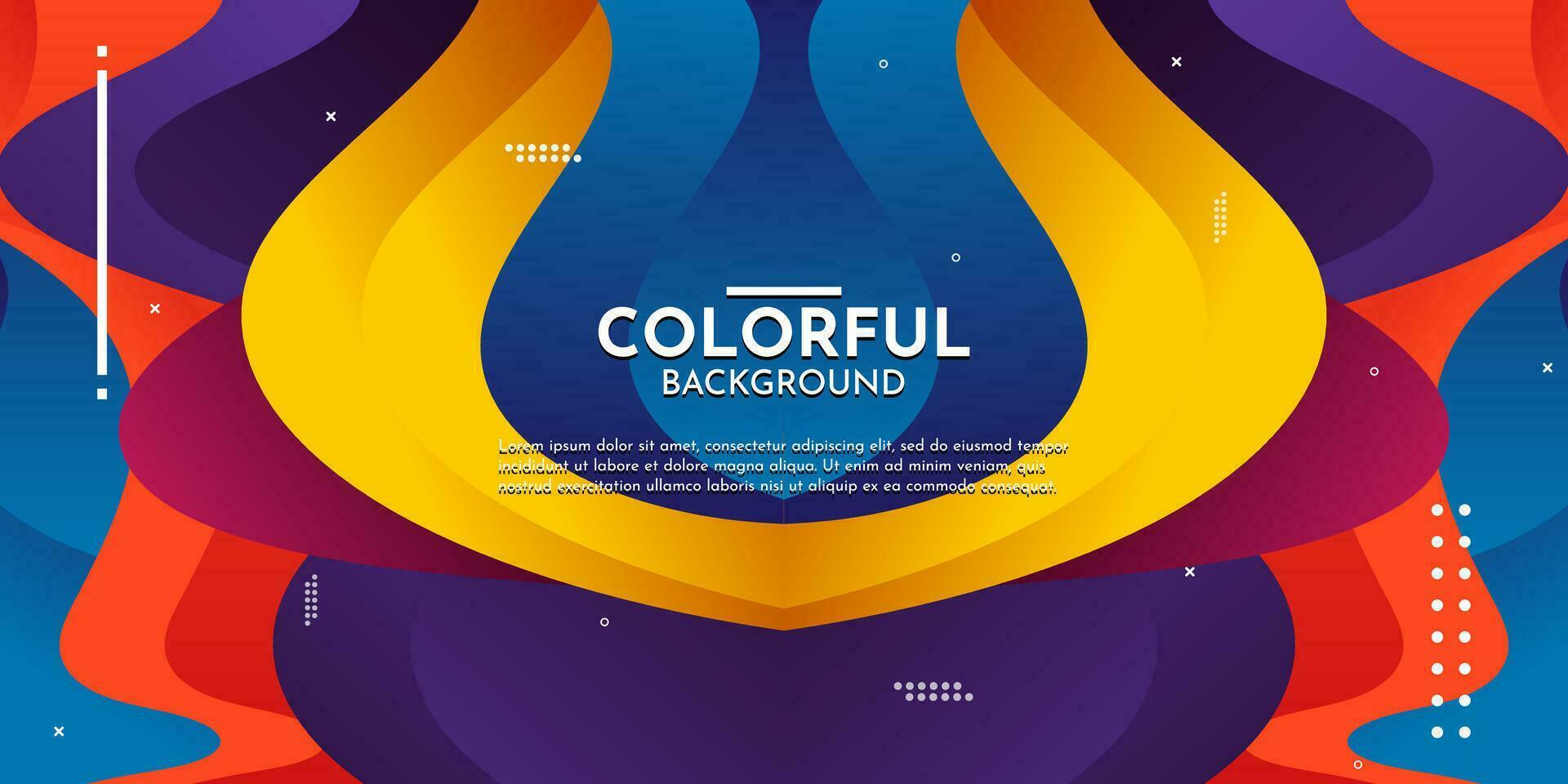 Colorful flow background with modern abstract shapes. Very suitable for poster, banner, cover, advertisement, wallpaper, etc. vector