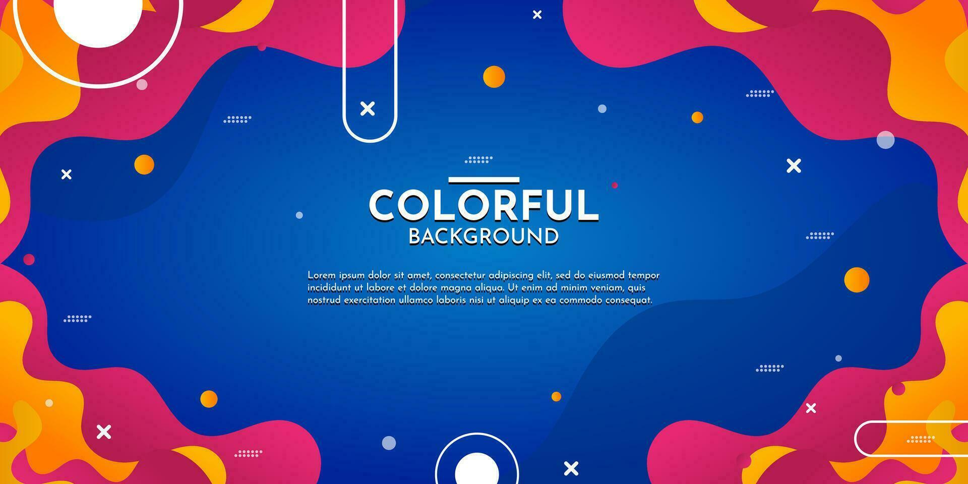 Colorful flowing wave background with modern abstract shapes. Very suitable for poster, banner, cover, advertisement, wallpaper, etc. vector