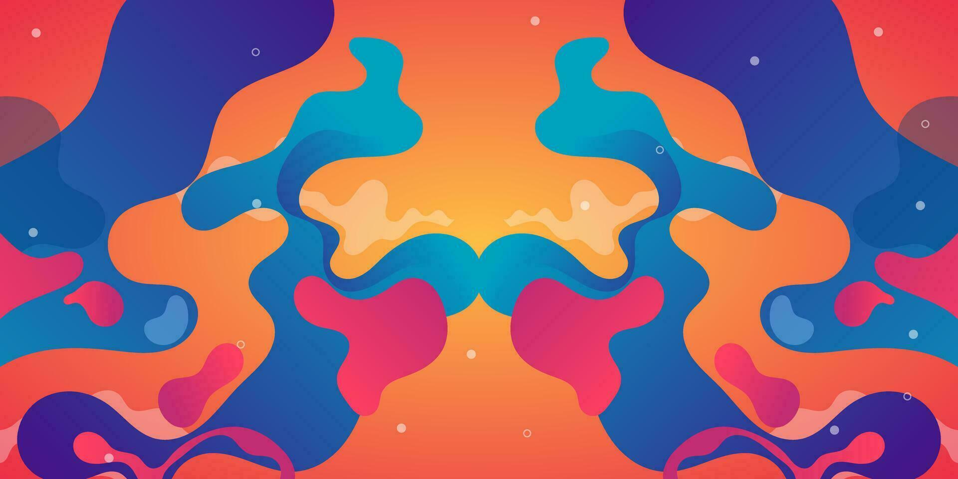 Colorful flowing wave background with modern abstract shapes. Very suitable for poster, banner, cover, advertisement, wallpaper, etc. vector