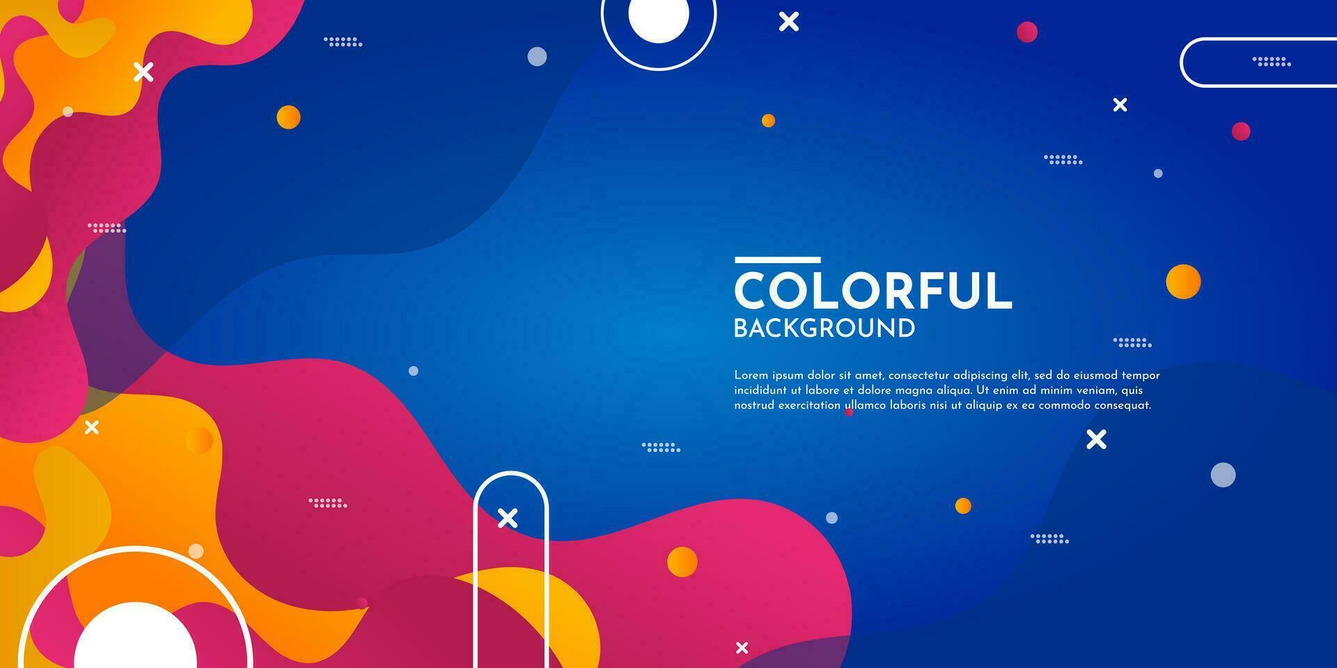 Colorful flowing wave background with modern abstract shapes. Very suitable for poster, banner, cover, advertisement, wallpaper, etc. vector