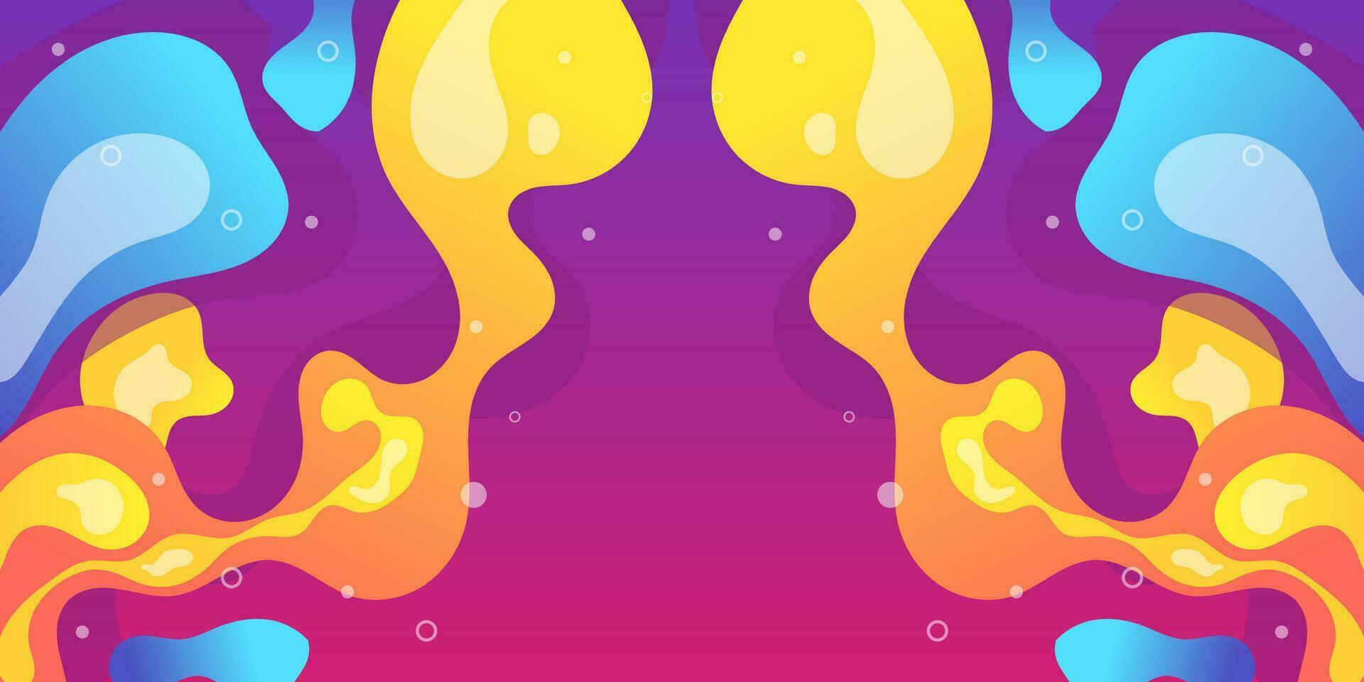 Colorful flowing wave background with modern abstract shapes. Very suitable for poster, banner, cover, advertisement, wallpaper, etc. vector