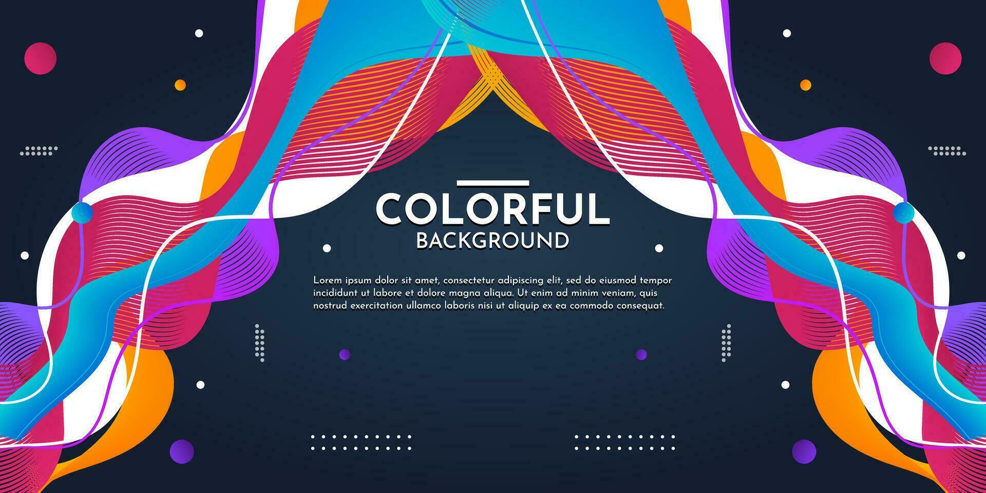 Colorful flowing wave background with modern abstract shapes. Very suitable for poster, banner, cover, advertisement, wallpaper, etc. vector