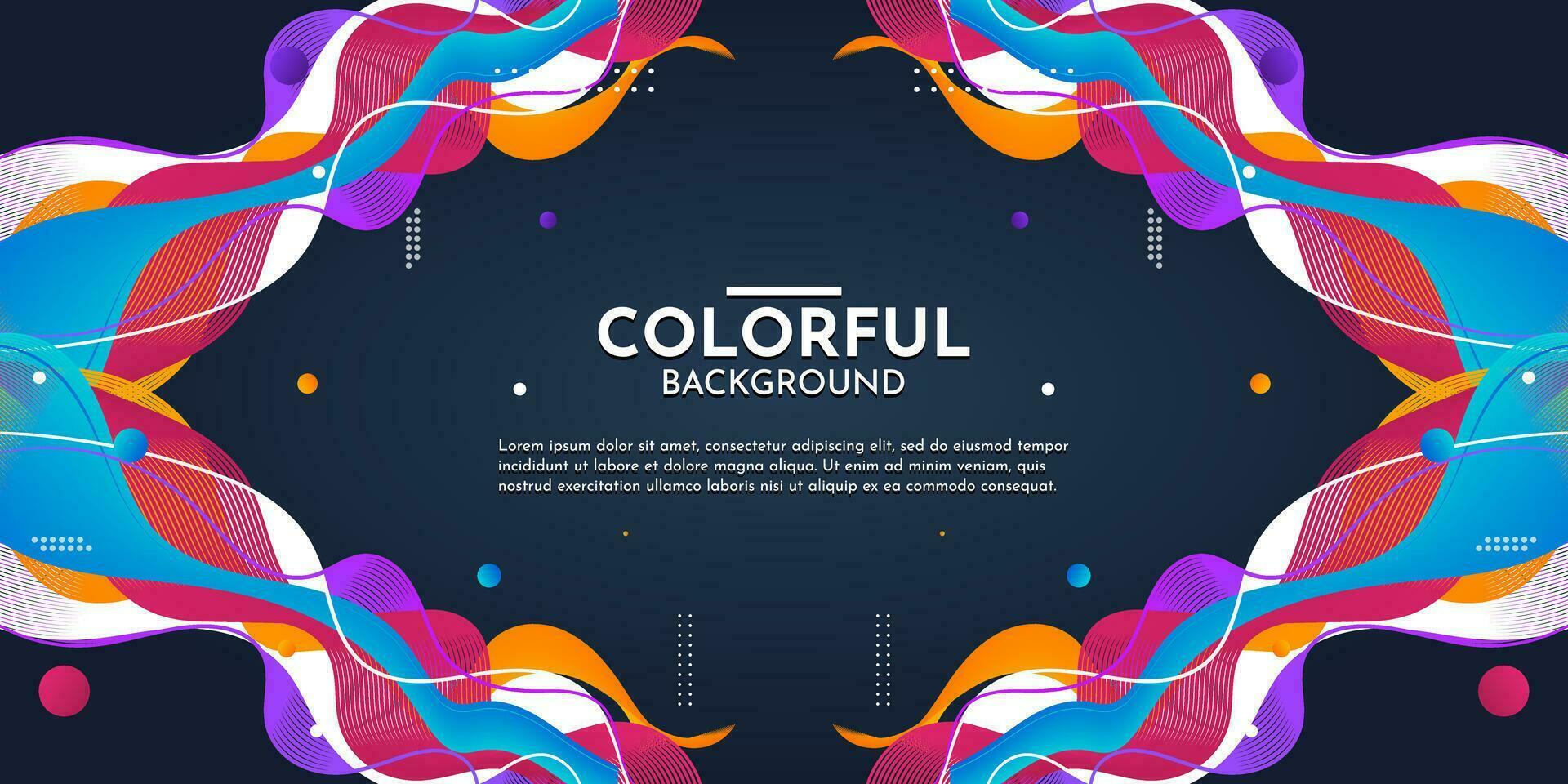 Colorful flowing wave background with modern abstract shapes. Very suitable for poster, banner, cover, advertisement, wallpaper, etc. vector