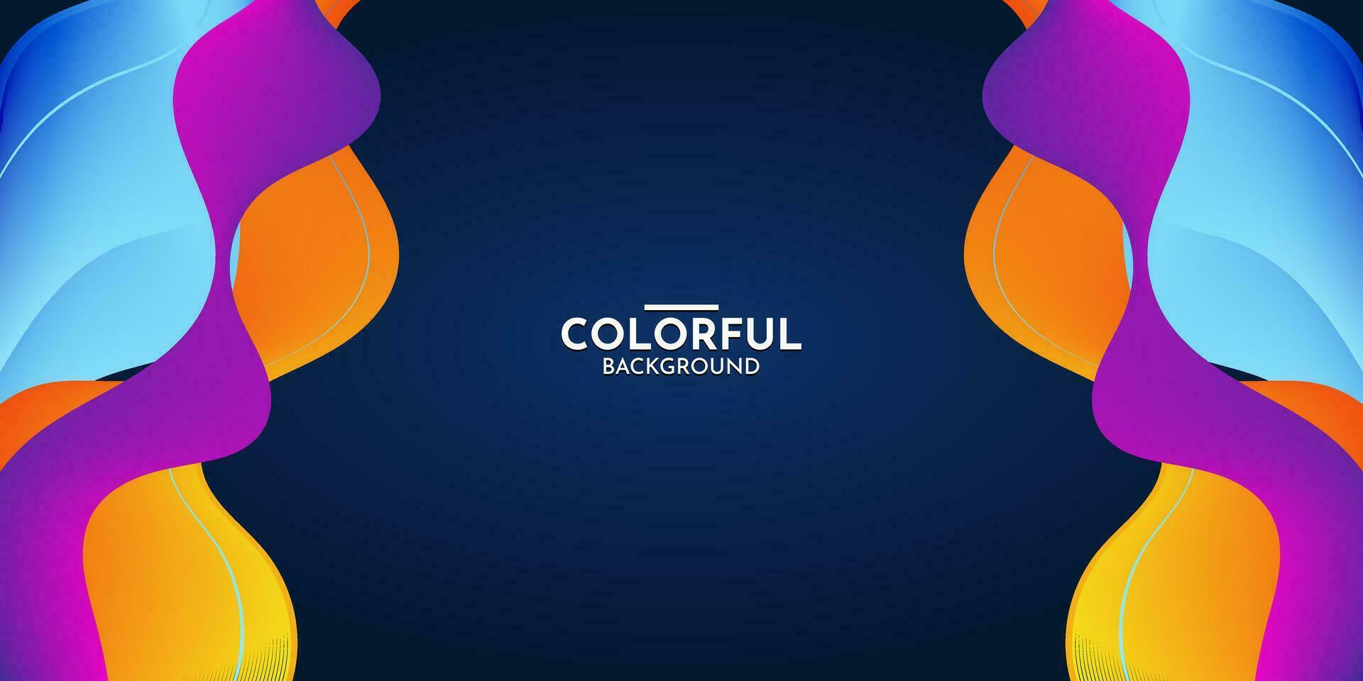 Colorful flowing wave background with modern abstract shapes. Very suitable for poster, banner, cover, advertisement, wallpaper, etc. vector
