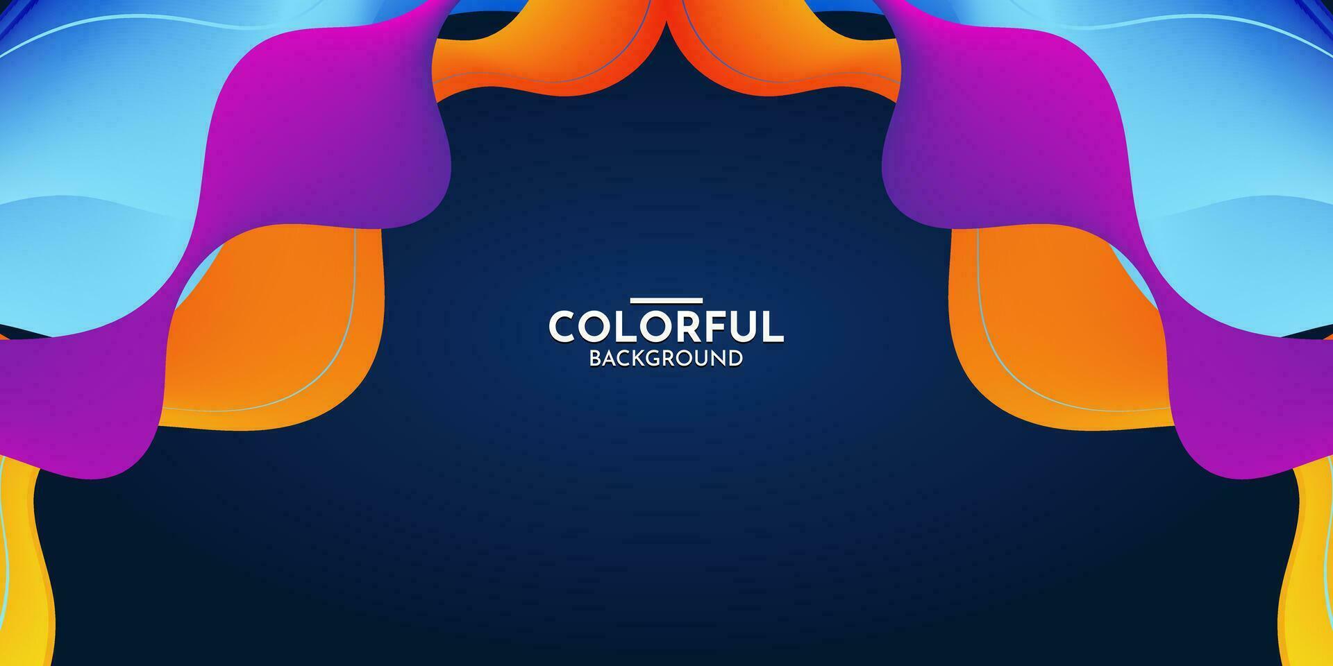 Colorful flowing wave background with modern abstract shapes. Very suitable for poster, banner, cover, advertisement, wallpaper, etc. vector