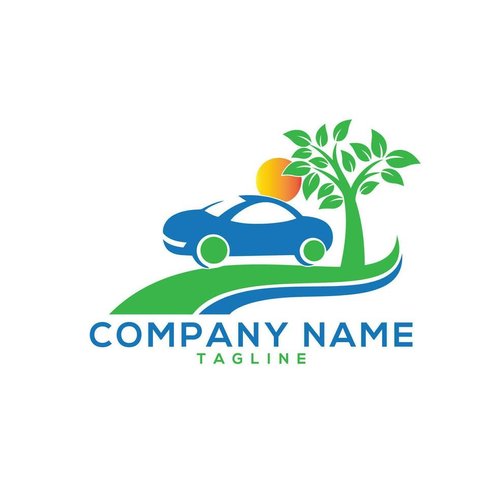 car rental logo design vector