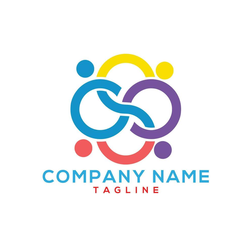 communication connections people logo vector