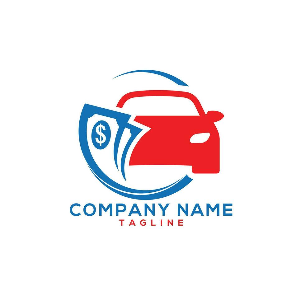 car financial service logo design vector