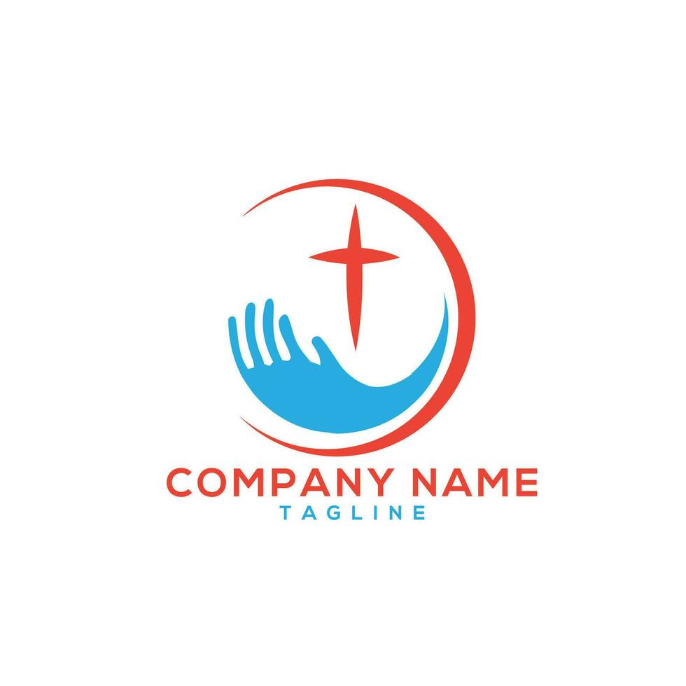 cristiano organización bienestar logo diseño vector