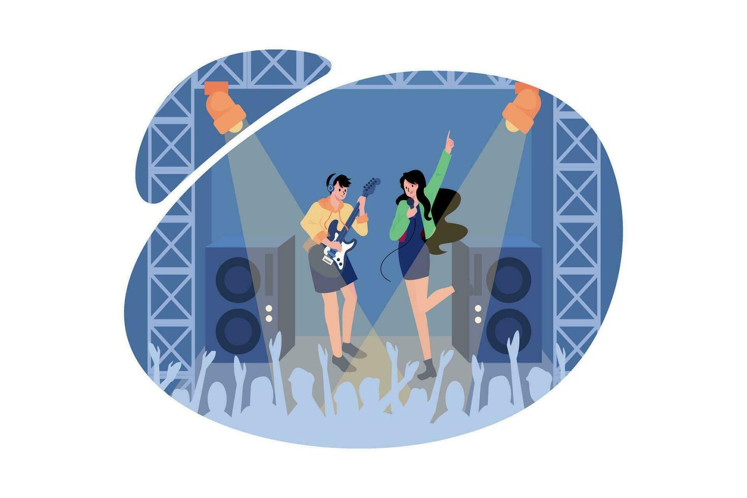 Open Air Concert Illustration vector