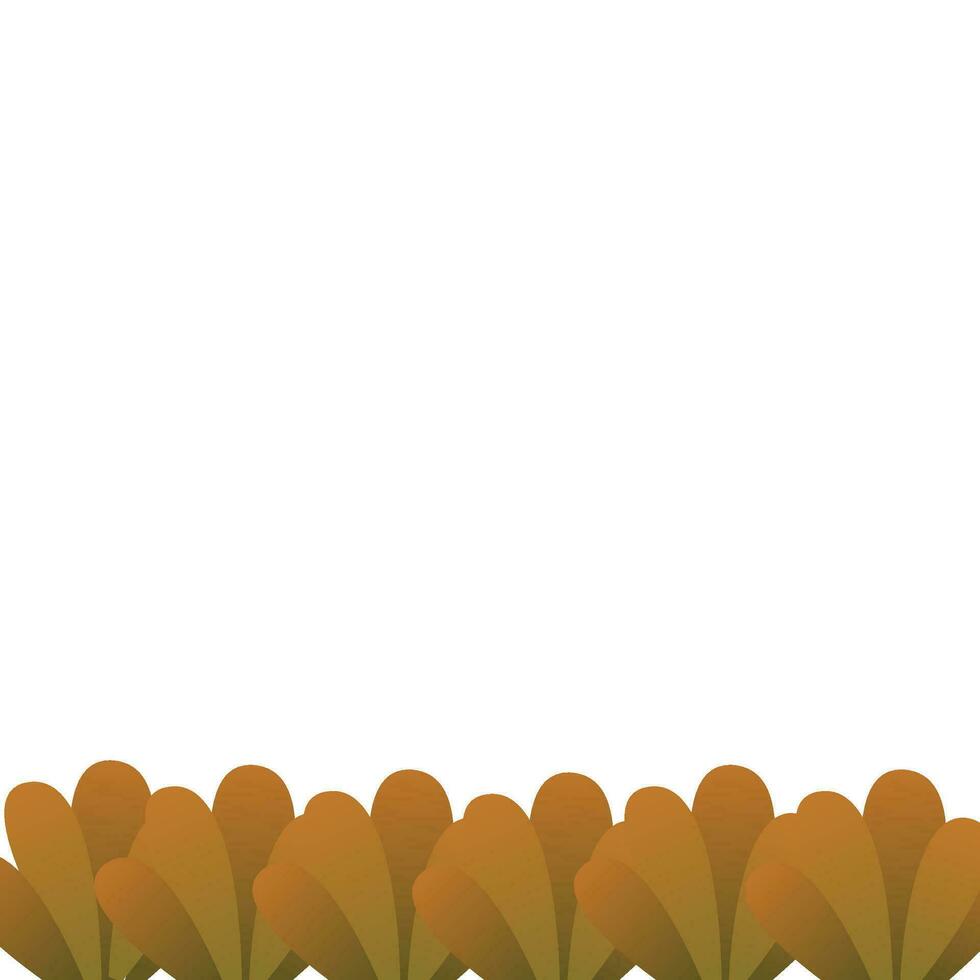 Vector cartoon bush on white background, vector illustration
