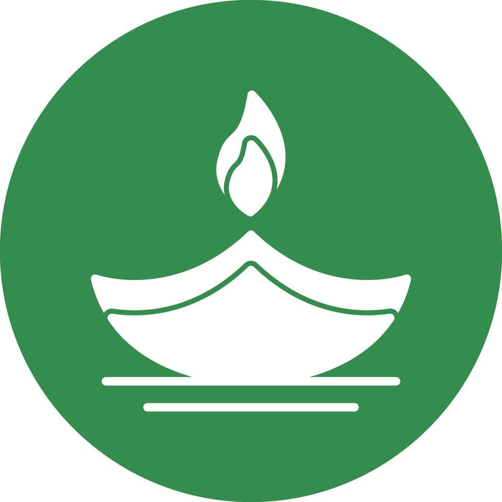 Oil Lamp Vector Icon Design