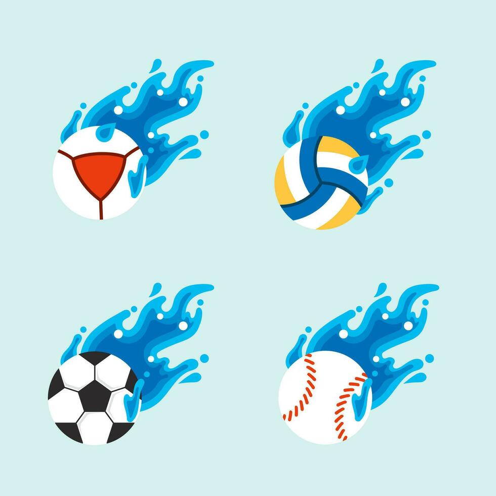 volleyball ball flying water ball icon Design Vector, liquid fluid Concept Design, Creative Symbol. vector