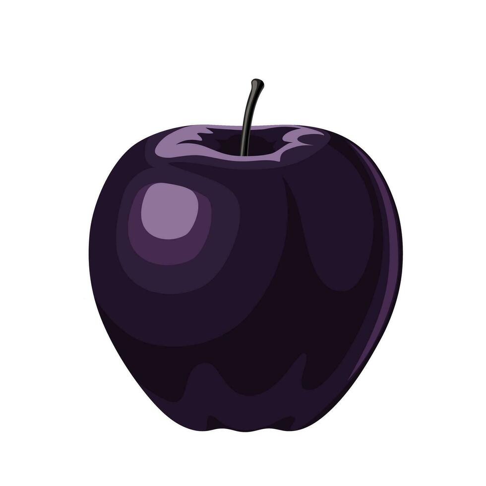 vector ilustración, negro diamante manzana, aislado blanco antecedentes.