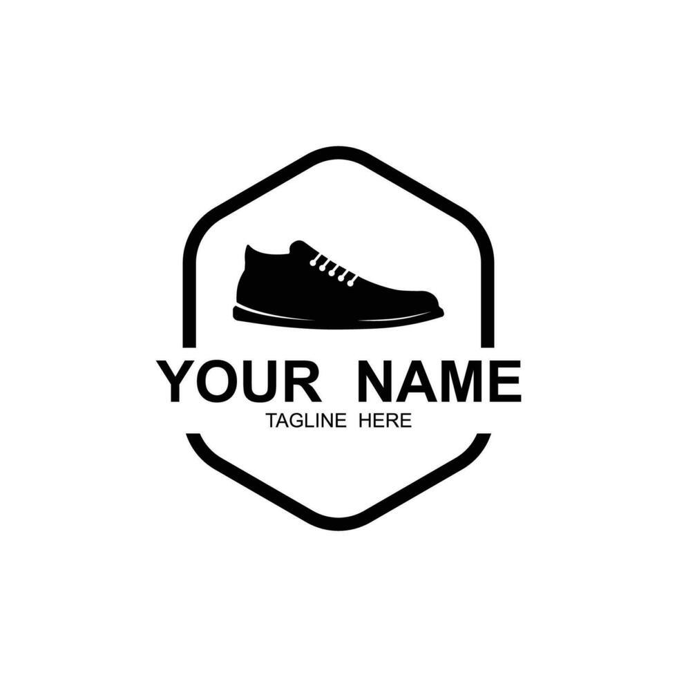 shoe logo vector icon illustrtation design