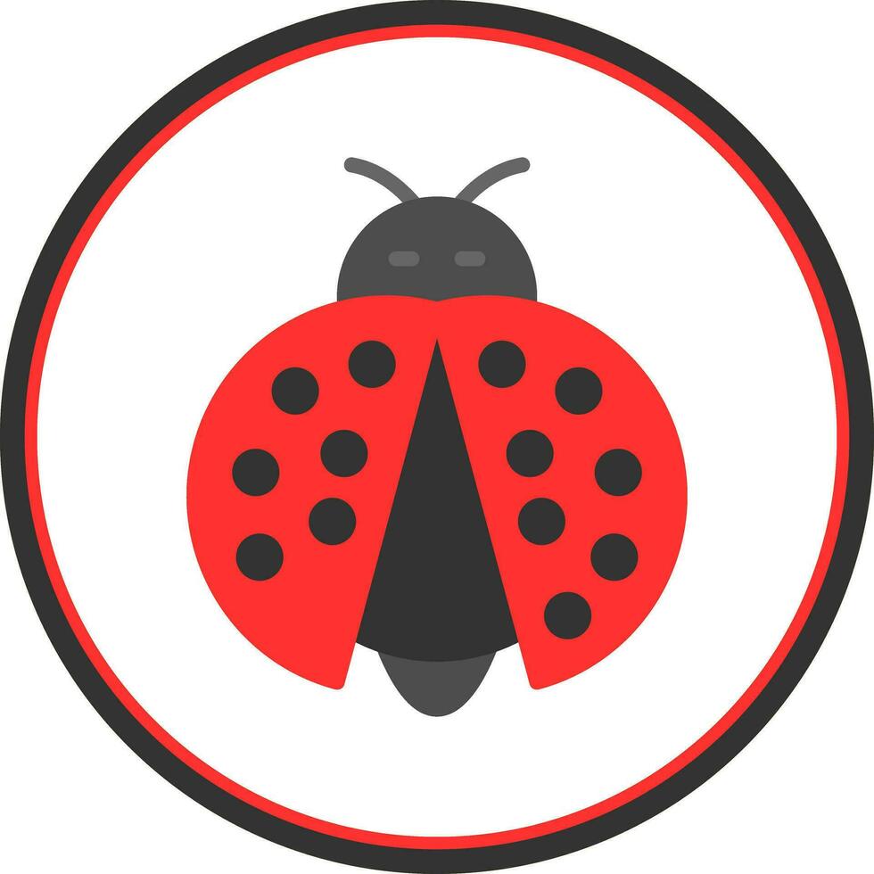Ladybug Vector Icon Design