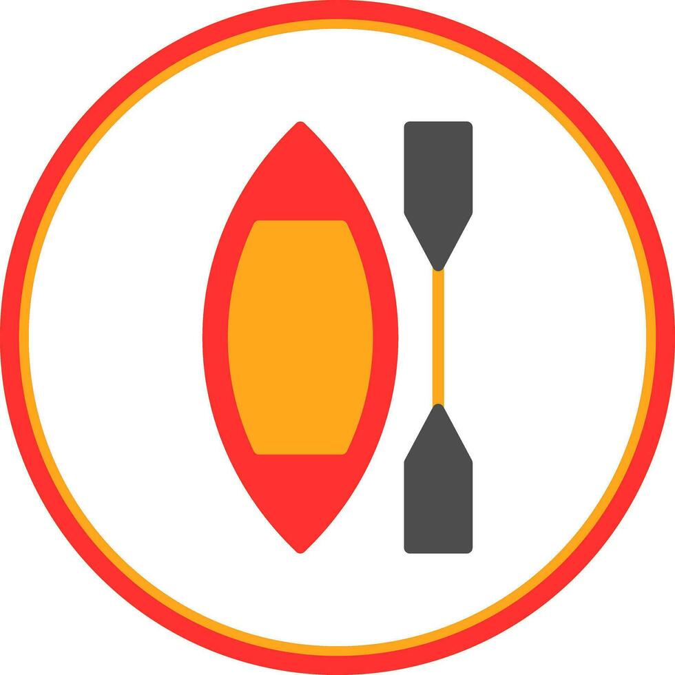 diseño de icono de vector de canoa