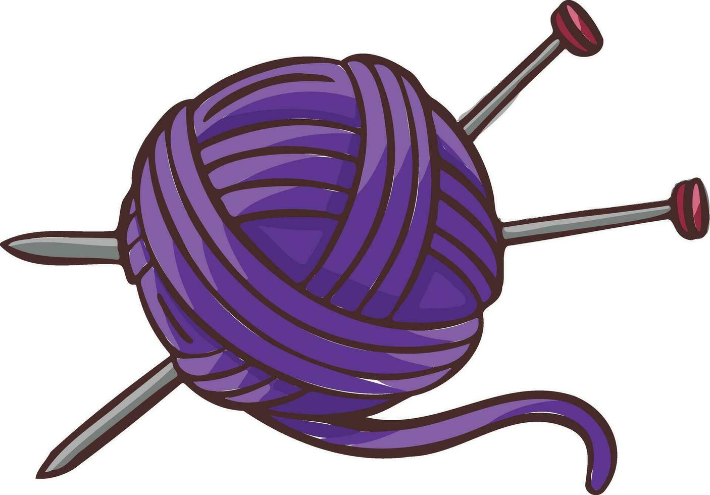 Knitting sewing symbols thread yarn skein needlework  vector