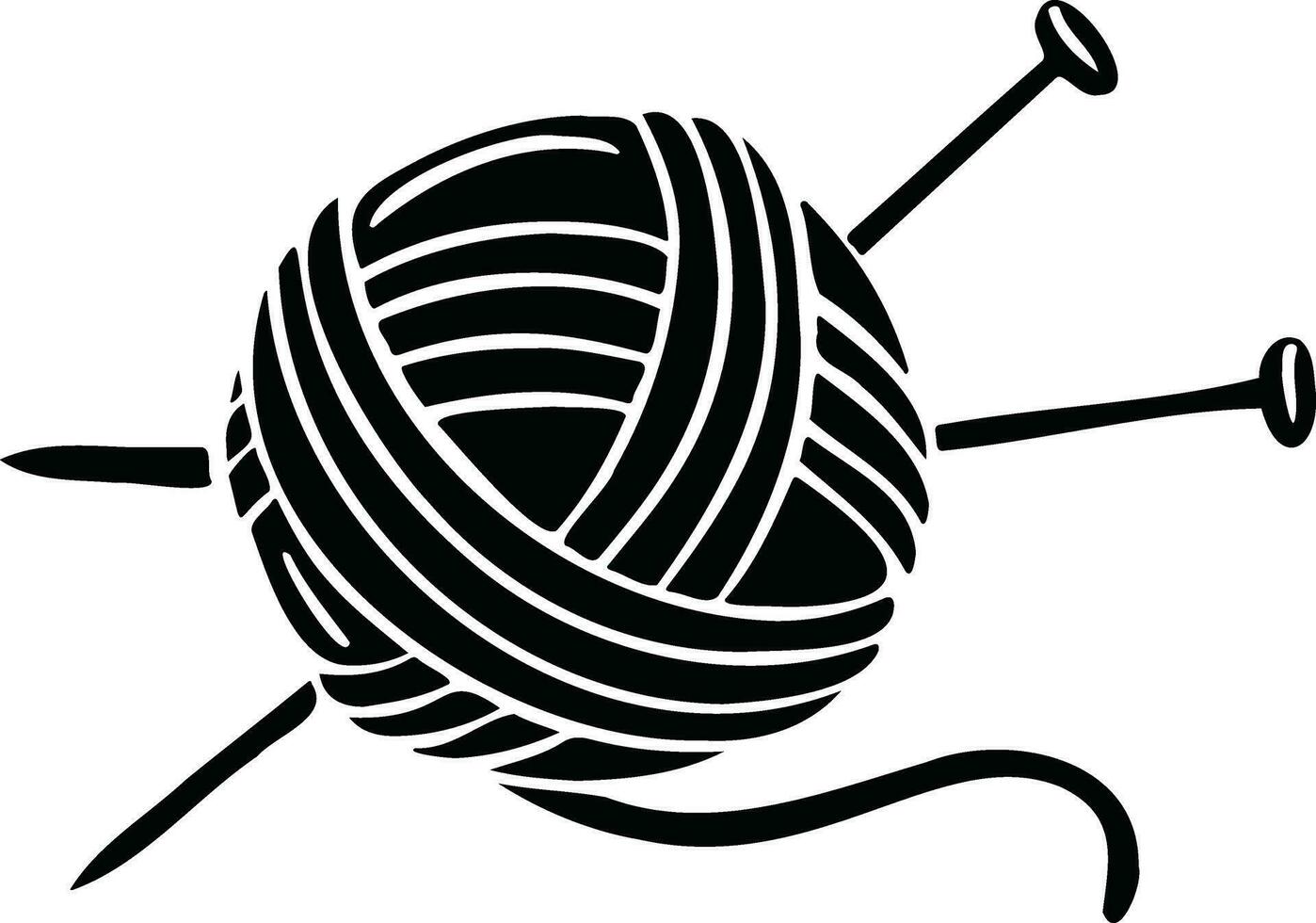 Knitting sewing symbols thread yarn skein needlework icon vector made by hands