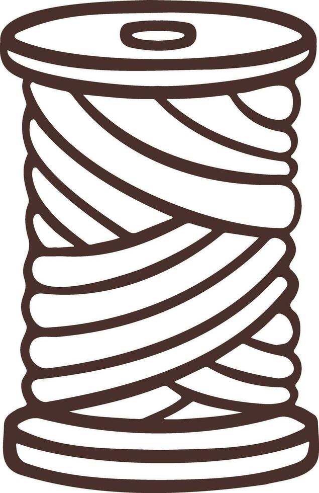 Knitting sewing symbols thread yarn skein needlework vector