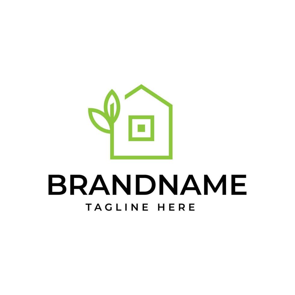 Eco-friendly and sustainable home logo vector