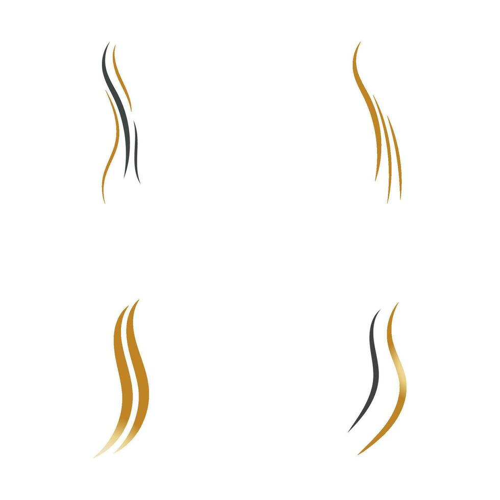 hair wave logo vector illustration design