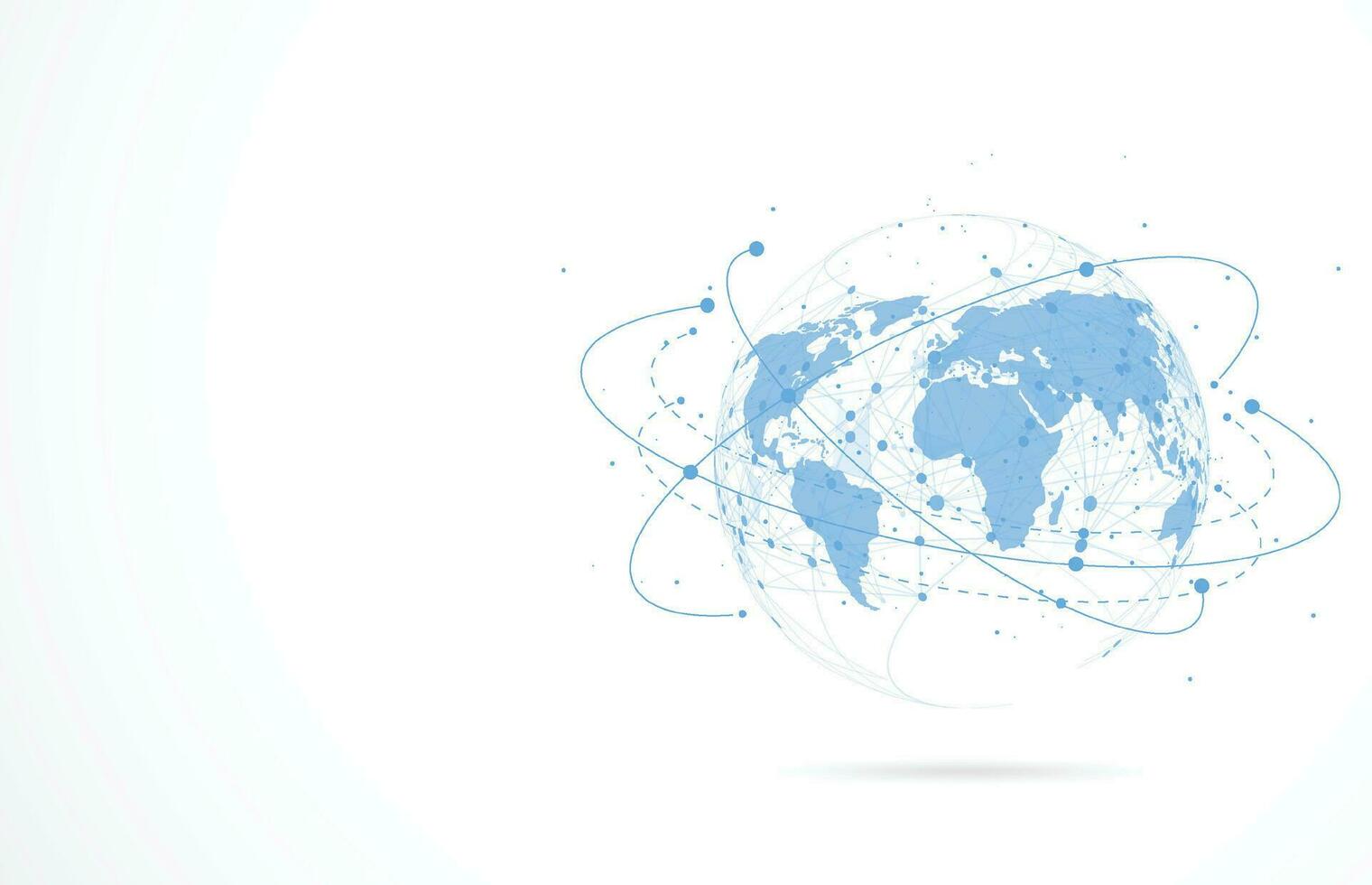 Global network connection. World map point and line composition concept of global business. Vector Illustration