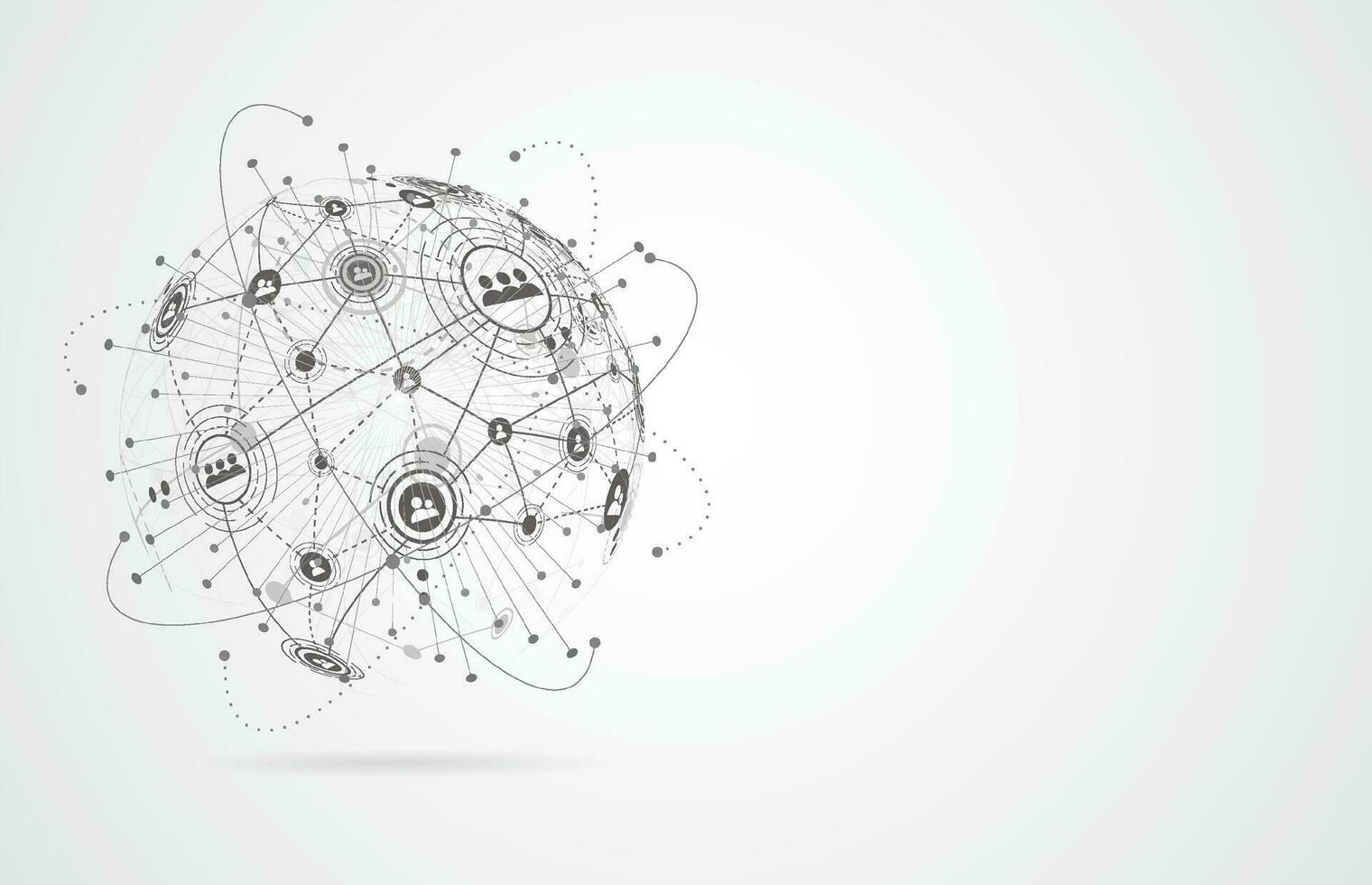 Global network connection. World map point and line composition concept of global business. Vector Illustration