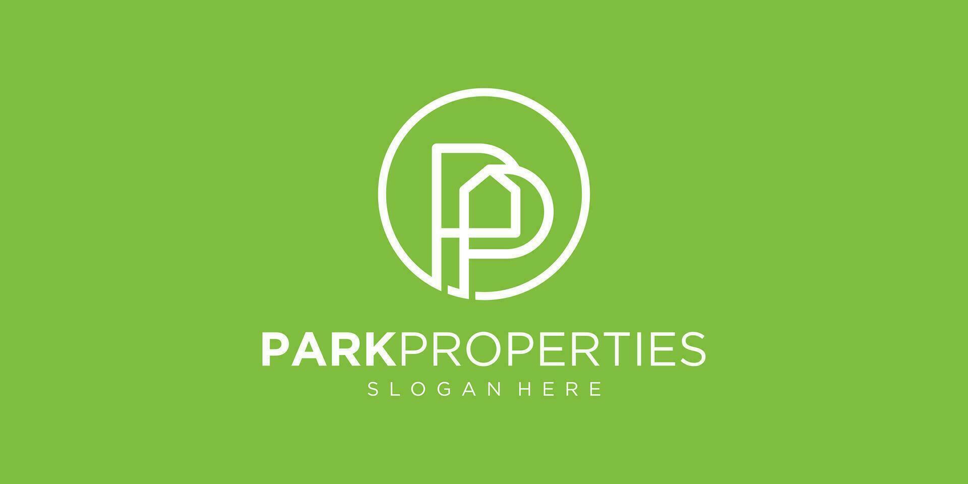 Vector two letter P initials vector logo design