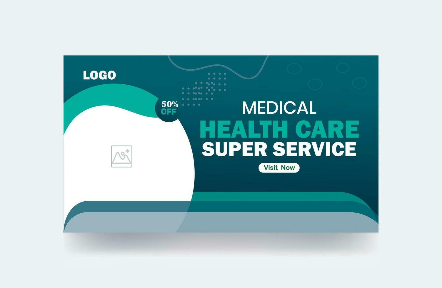 Medical thumbnail healthcare clinic banner cover hospital video thumbnail design template vector