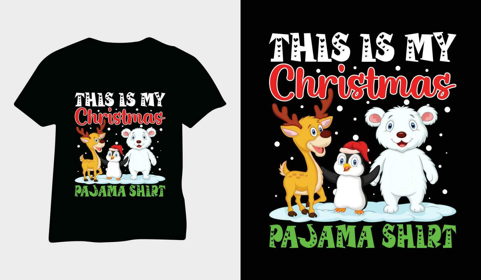 this is my christmas pajama shirt. christmas t-shirt deisgn vector