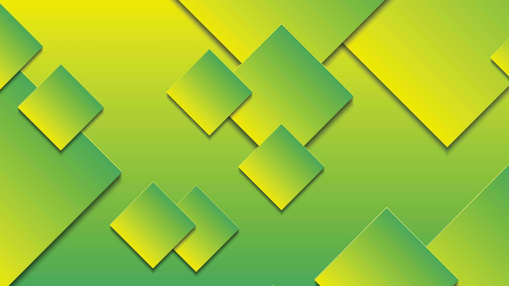 Abstract green and yellow gradient background with rectangle lines vector