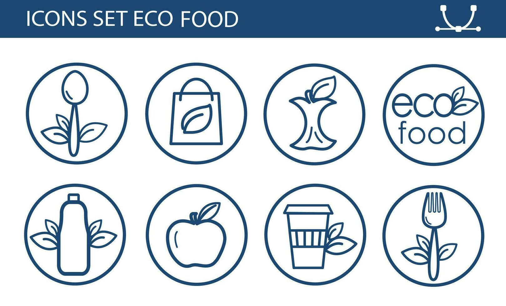 Line Icon Set of Healthy Food, Vegan food. Contains such Icons as Lactose, Gluten and Sugar Free, non GMO, Palm oil and more, icons collection. vector