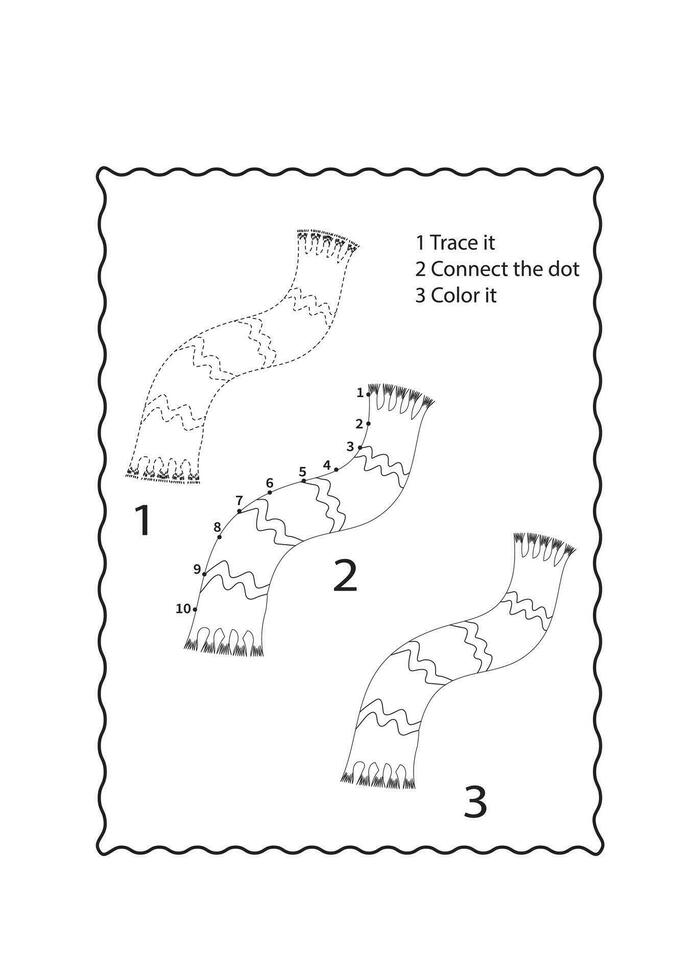 Christmas activity worksheet for kids vector