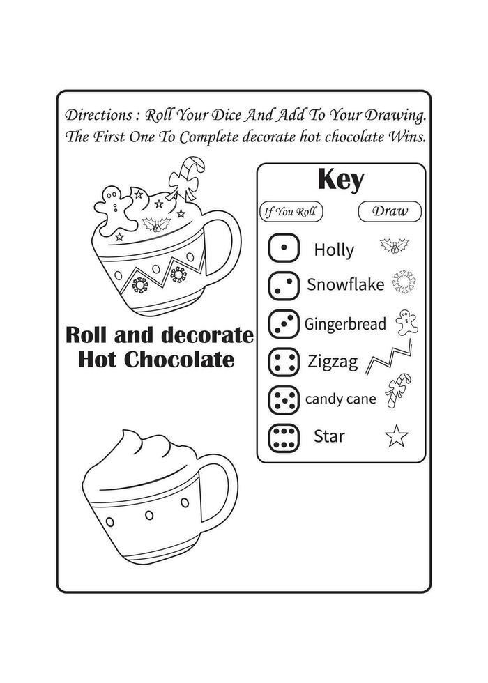 Christmas activity worksheet for kids vector