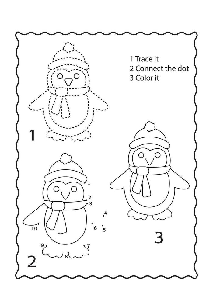 Christmas activity worksheet for kids vector