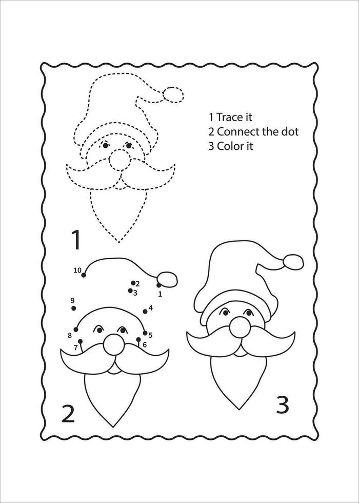 Christmas activity worksheet for kids vector
