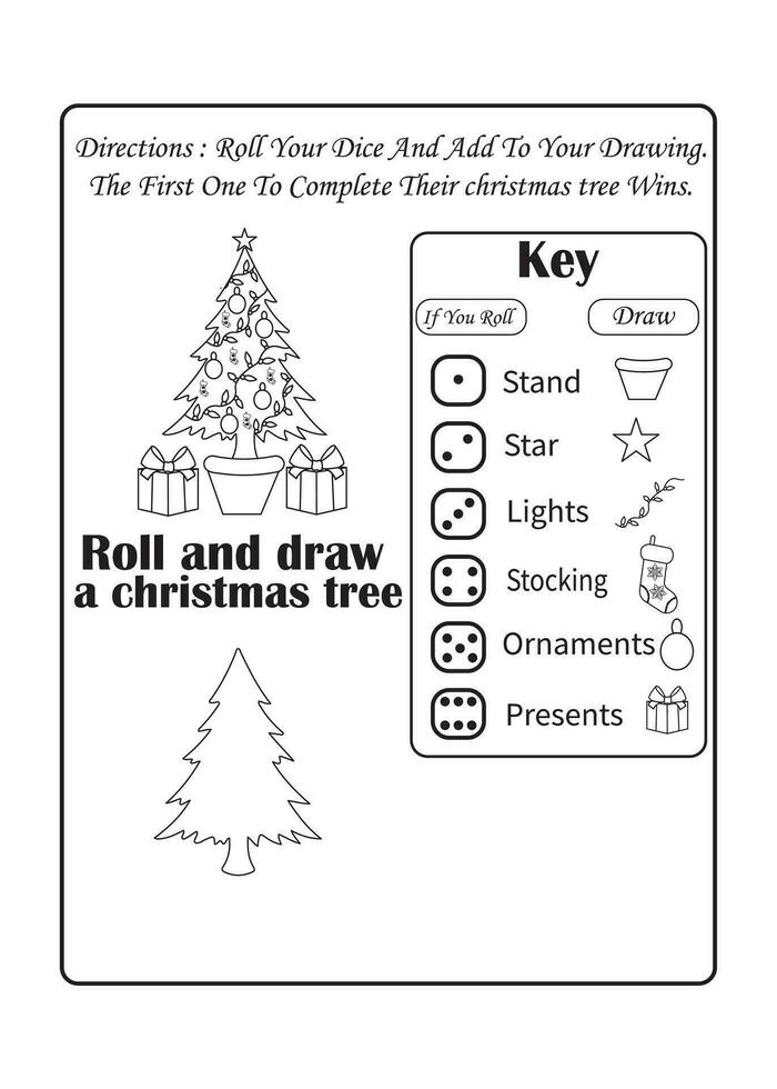 Christmas activity worksheet for kids vector