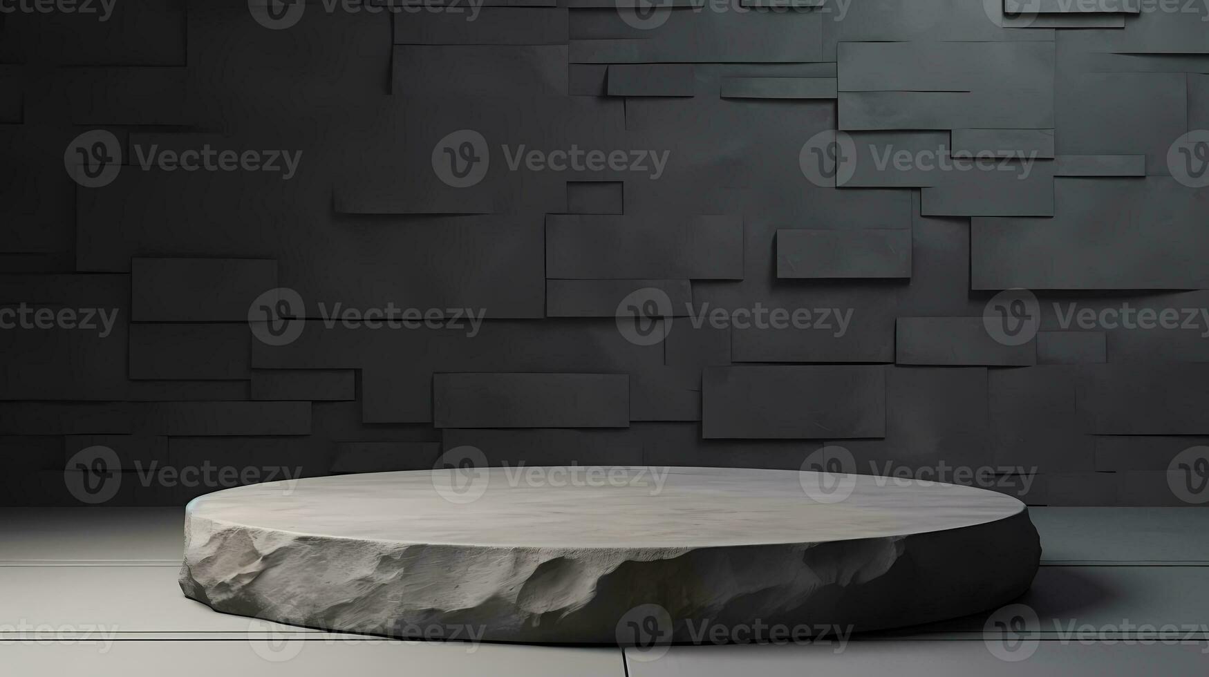 Minimal podium stone scene background for product display, product showcase, product, presentation, or product advertising. AI Generative photo