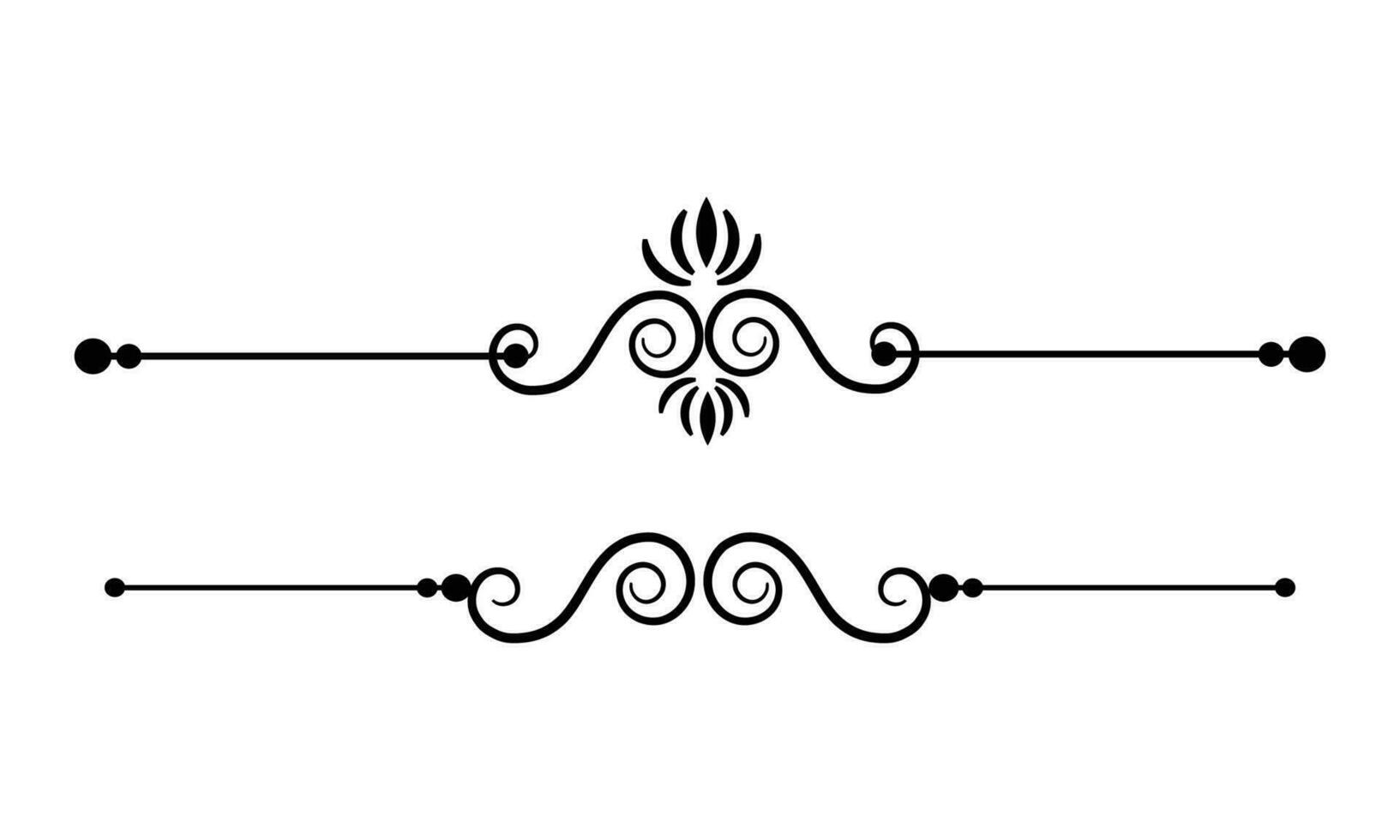 vector paquete de caligráfico ornamental divisores