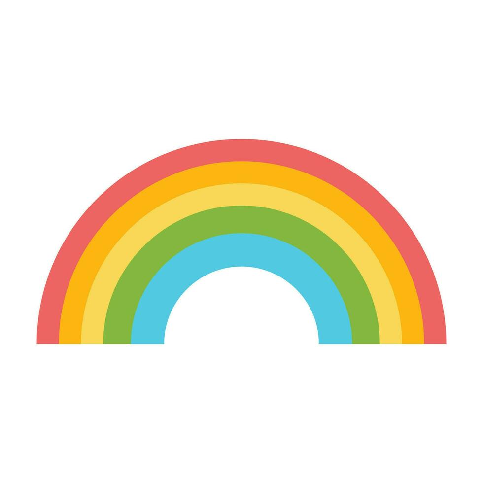Vector colorful rainbow symbol or logo on white background