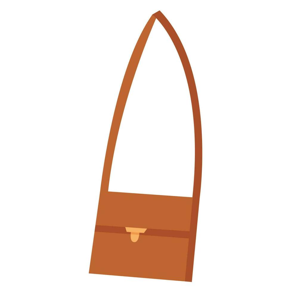 Vector template with a women crossbody bag isolated