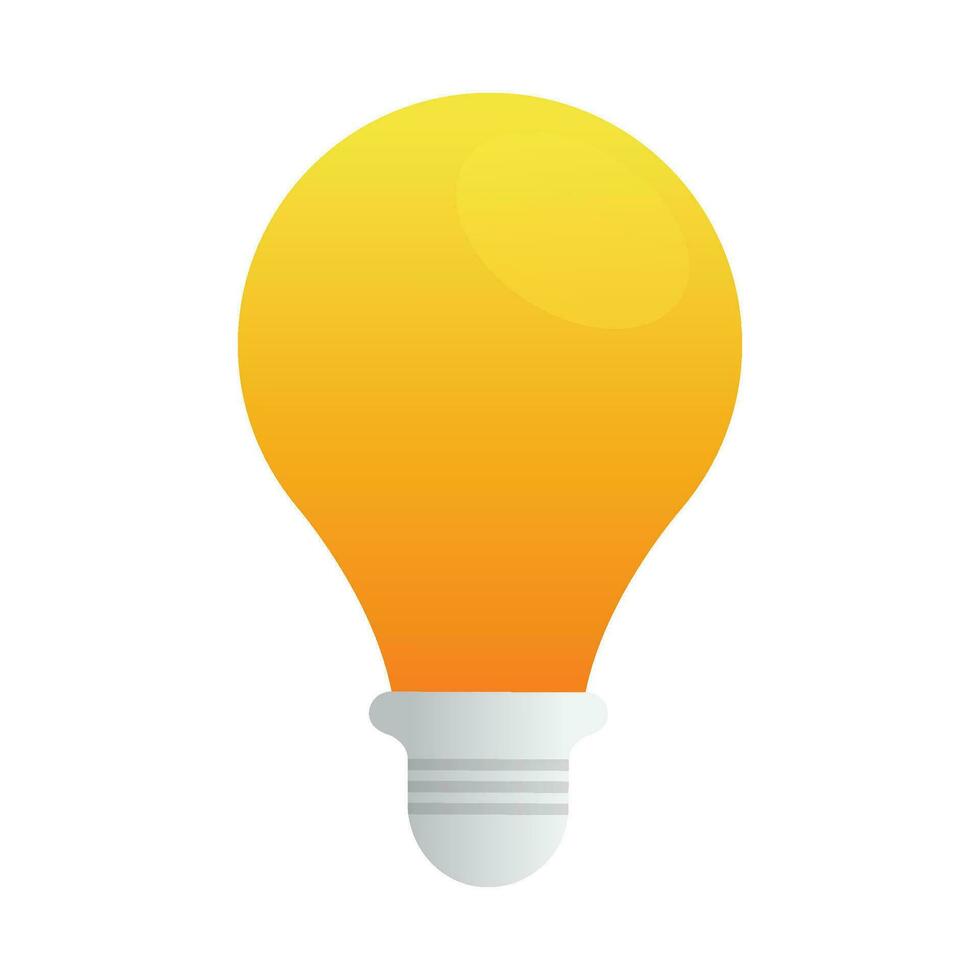 Vector bulb on white  background