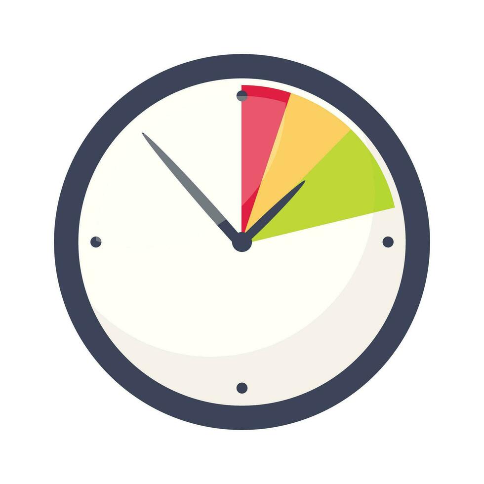 Vector iron stopwatch counts time. catch up in time. flat vector illustration