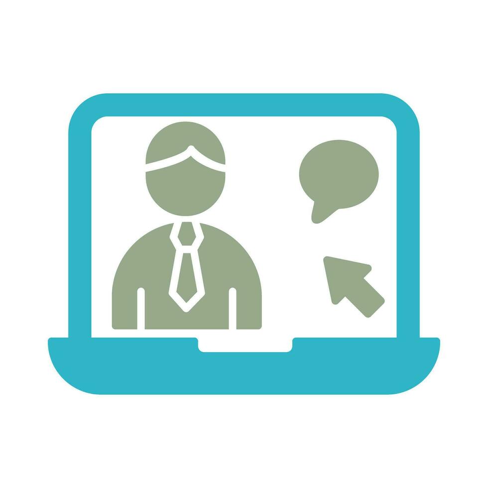 Online Interview Vector Icon