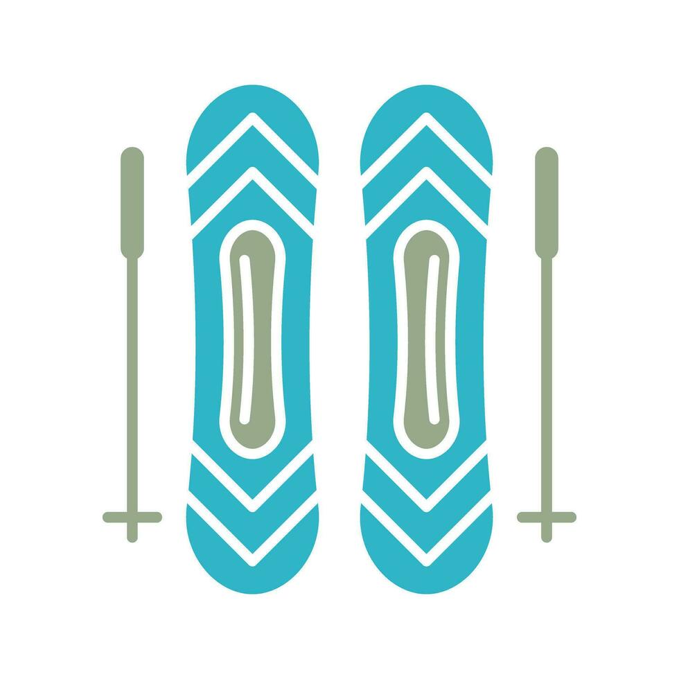 Ski Sticks Vector Icon