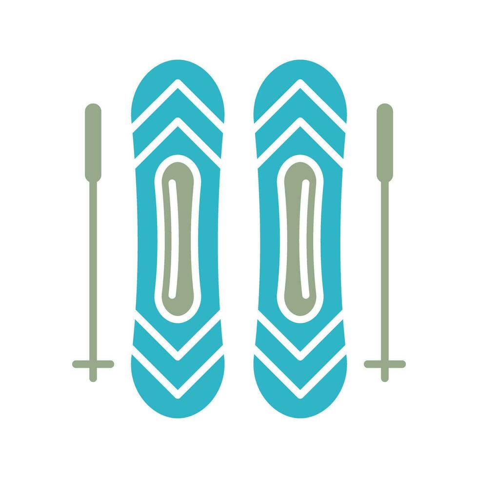 Ski Sticks Vector Icon