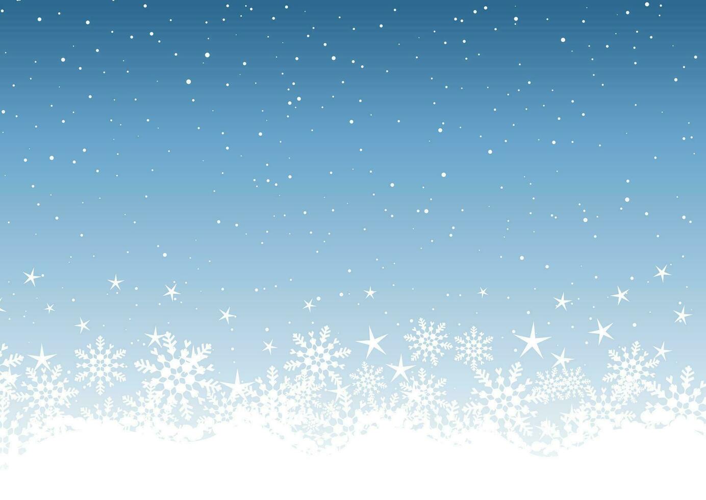 Christmas background of snowflakes and stars vector