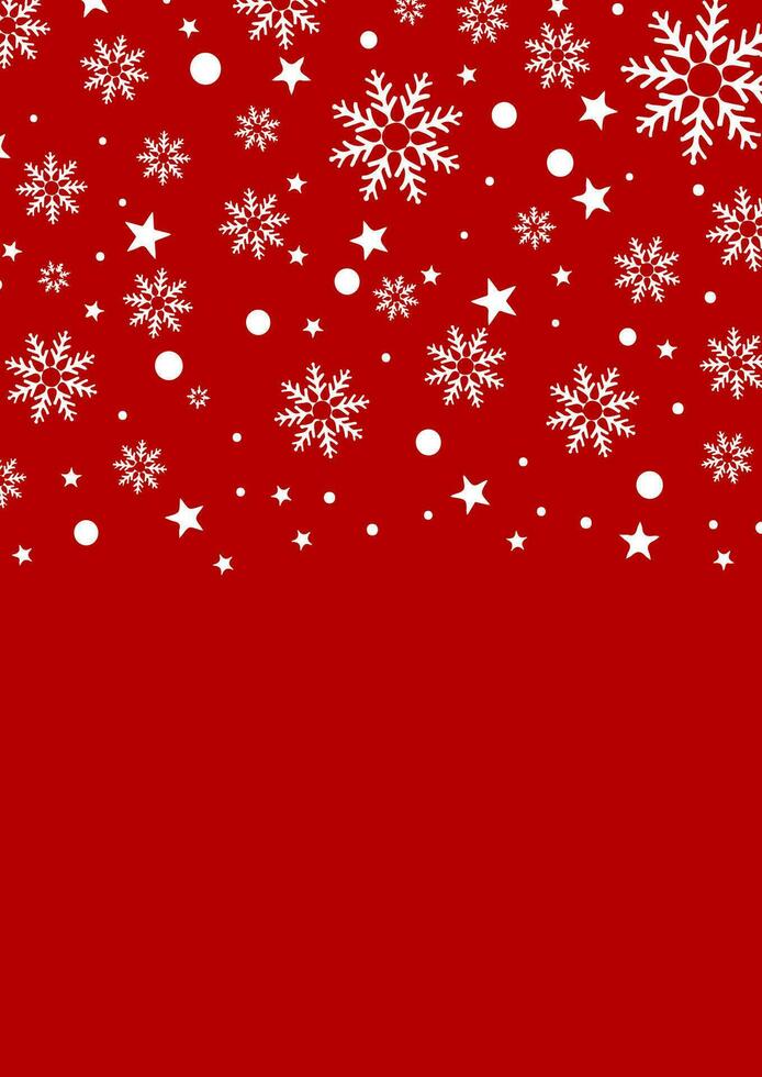 Christmas background with snowflakes and stars vector