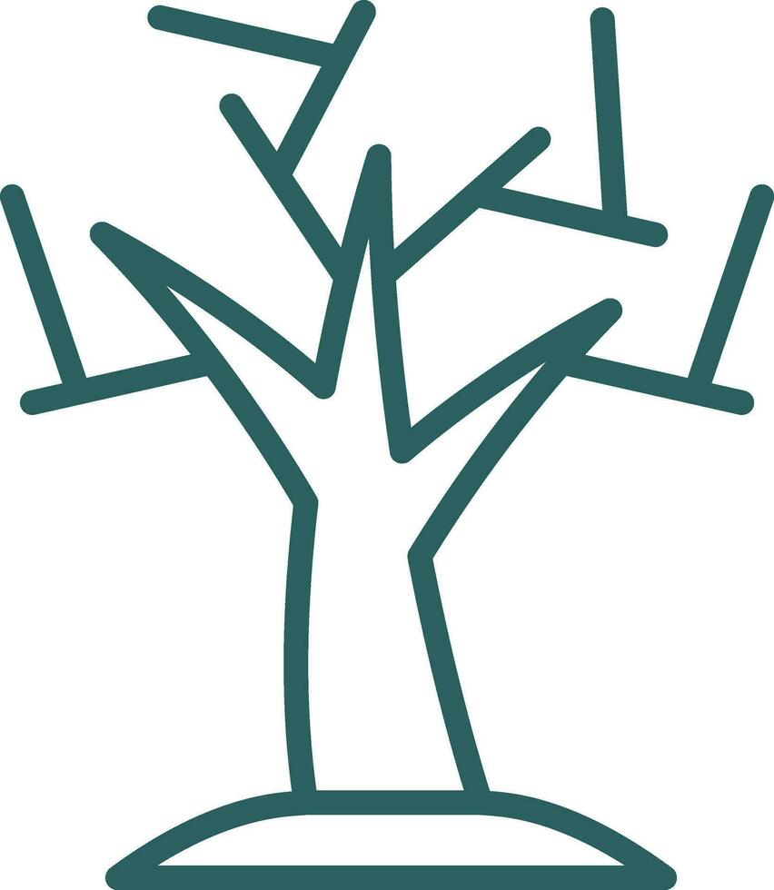 diseño de icono de vector de árbol seco